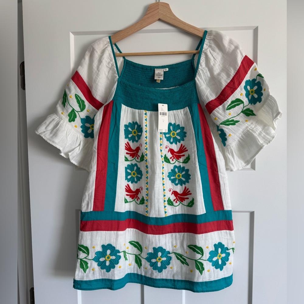 Seen Worn Kept | Embroidered Tunic Blouse | NWT